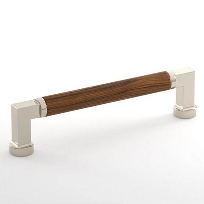 Water Street Brass Manor 8'' Walnut Appliance Pull - 3/4'' Spindle - Polished Brass