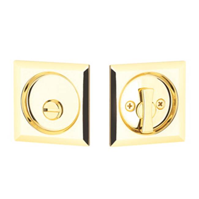 Yale Expressions Yale Square Privacy Tubular Pocket Door Lock, Polished Brass