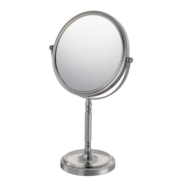 Aptations - Recessed Base Free Standing Mirror  5X/1X - Brushed Nickel