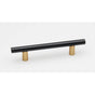 Alno - 4'' Pull Smooth Bar - Champagne, Matte Black