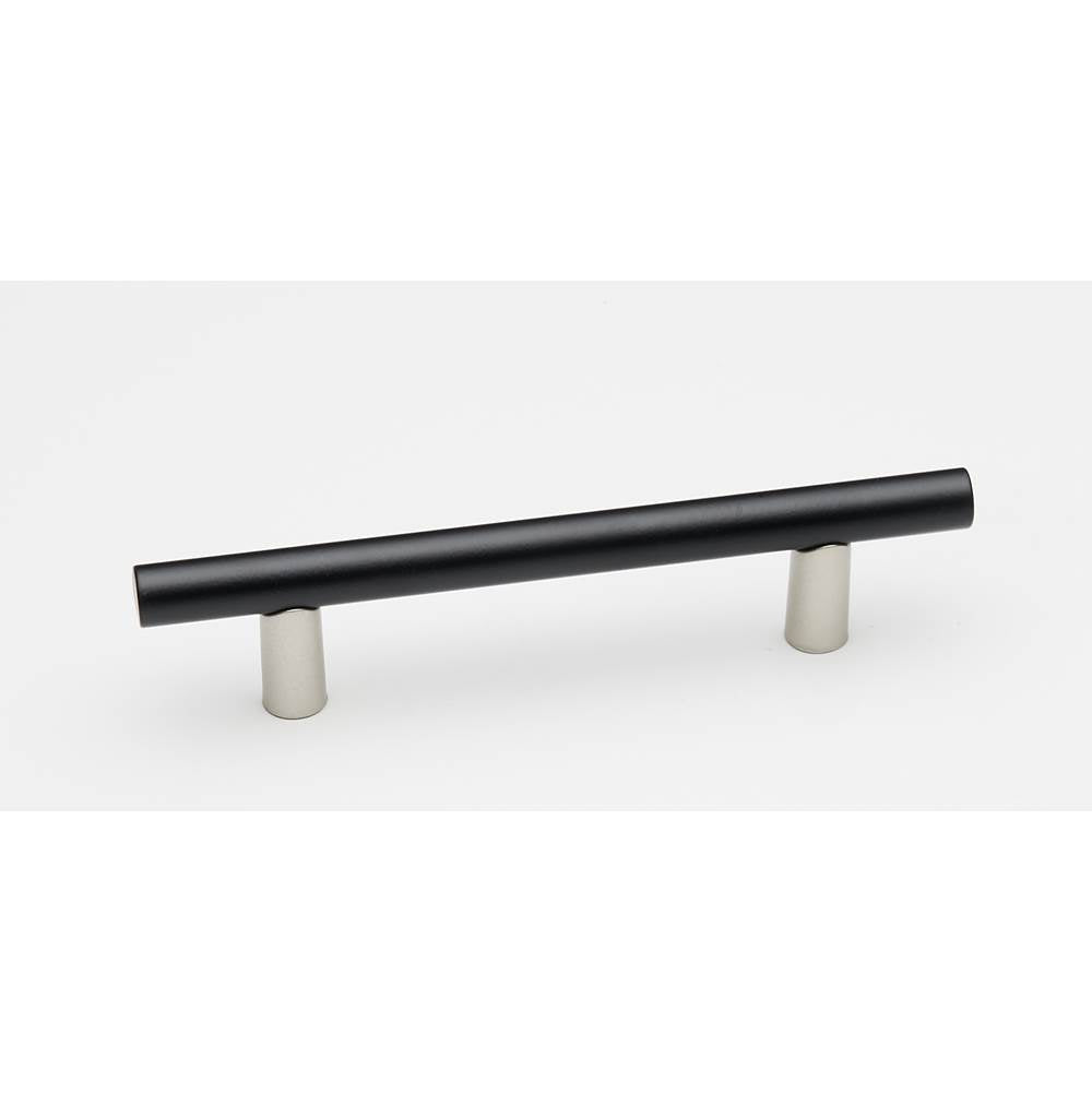 Alno - 4'' Pull Smooth Bar - Matte Nickel-Matte Black