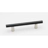 Alno - 4'' Pull Smooth Bar - Matte Nickel-Matte Black
