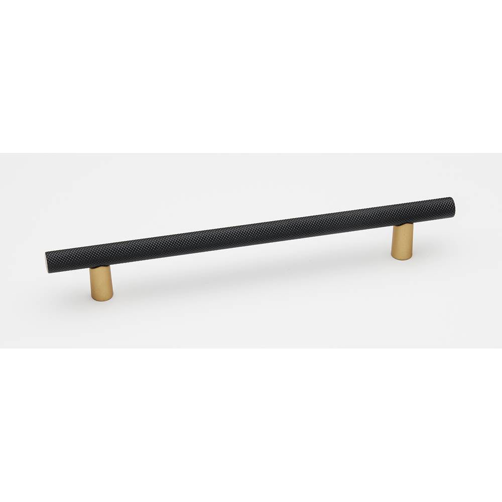 Alno - 8'' Pull Knurled Bar - Champagne, Matte Black