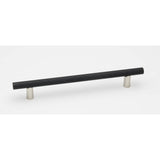 Alno - 8'' Pull Knurled Bar - Matte Nickel-Matte Black