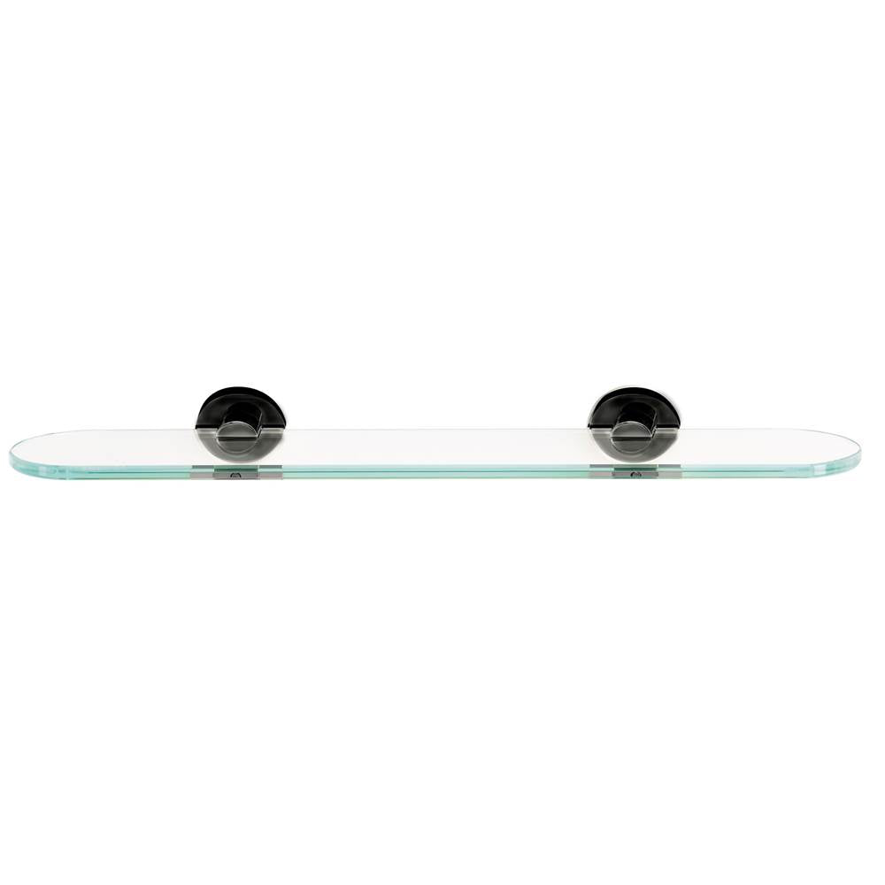 Alno - 18'' Glass Shelf W/Brackets - Bronze