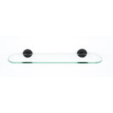 Alno - 18'' Glass Shelf W/Brackets - Matte Black