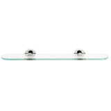 Alno - 18'' Glass Shelf W/Brackets - Polished Chrome