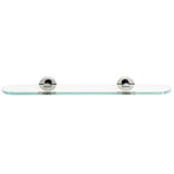 Alno - 18'' Glass Shelf W/Brackets - Polished Nickel