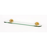 Alno - 18'' Glass Shelf W/Brackets - Satin Brass