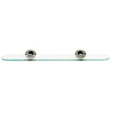 Alno - 18'' Glass Shelf W/Brackets - Satin Nickel