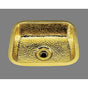 Alno - Small Rectangular Bar Sink. Hammertone Pattern,  Undermount and Drop In - Weathered Brass