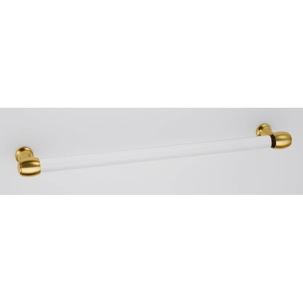 Alno - 18'' Acrylic Pull - Unlacquered Brass