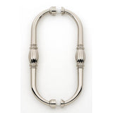 Alno - 8'' Back To Back Glass Door Pull - Polished Nickel