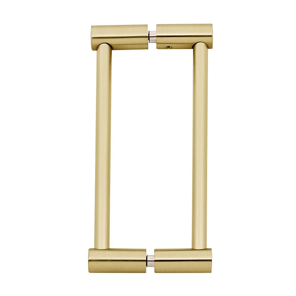 Alno - 6'' Back To Back Glass Door Pull - Satin Brass