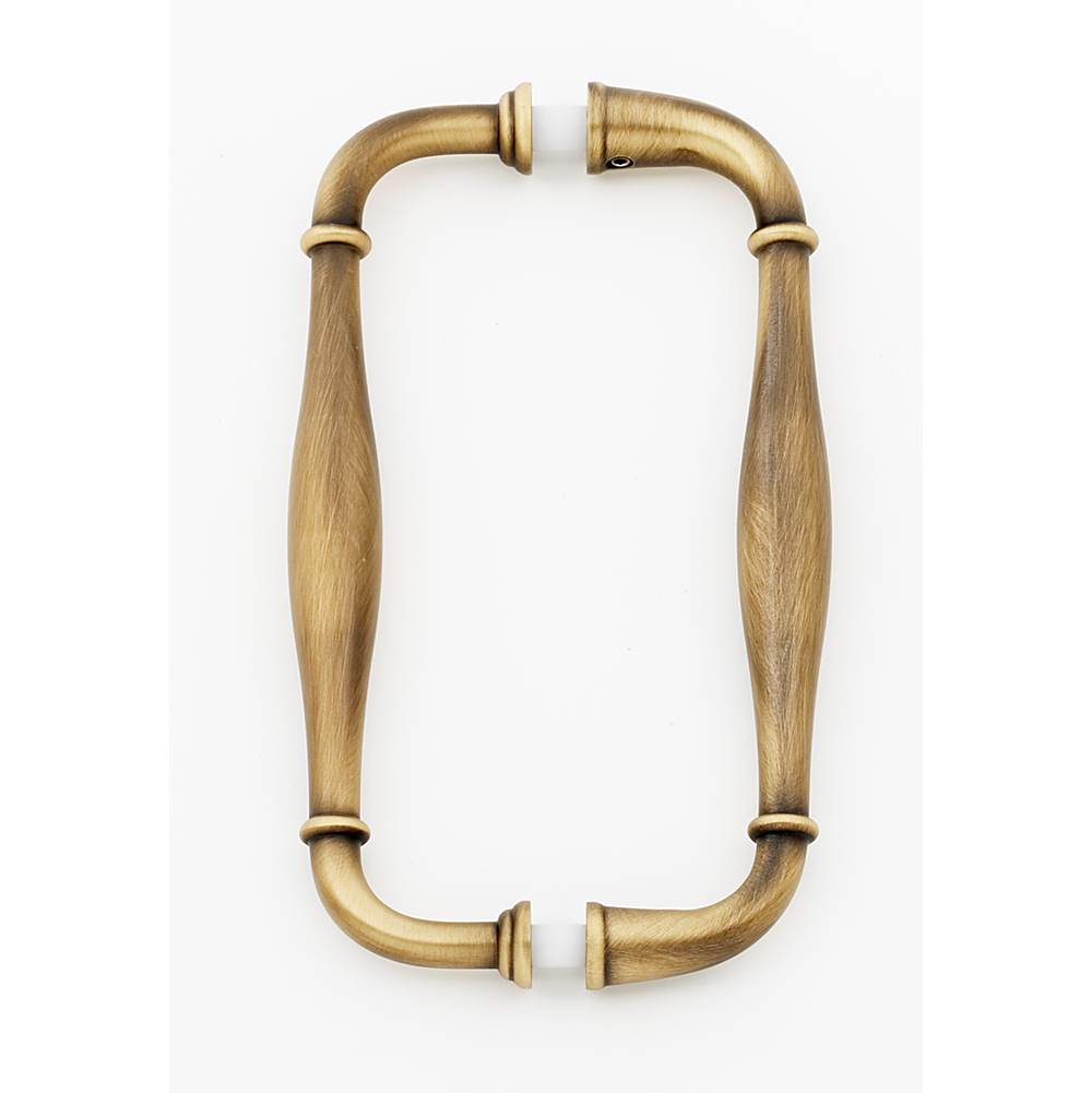 Alno - 6'' Back To Back Glass Door Pull - Antique English Matte