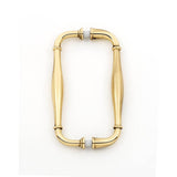 Alno - 6'' Back To Back Glass Door Pull - Polished Antique