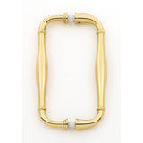 Alno - 6'' Back To Back Glass Door Pull - Unlacquered Brass