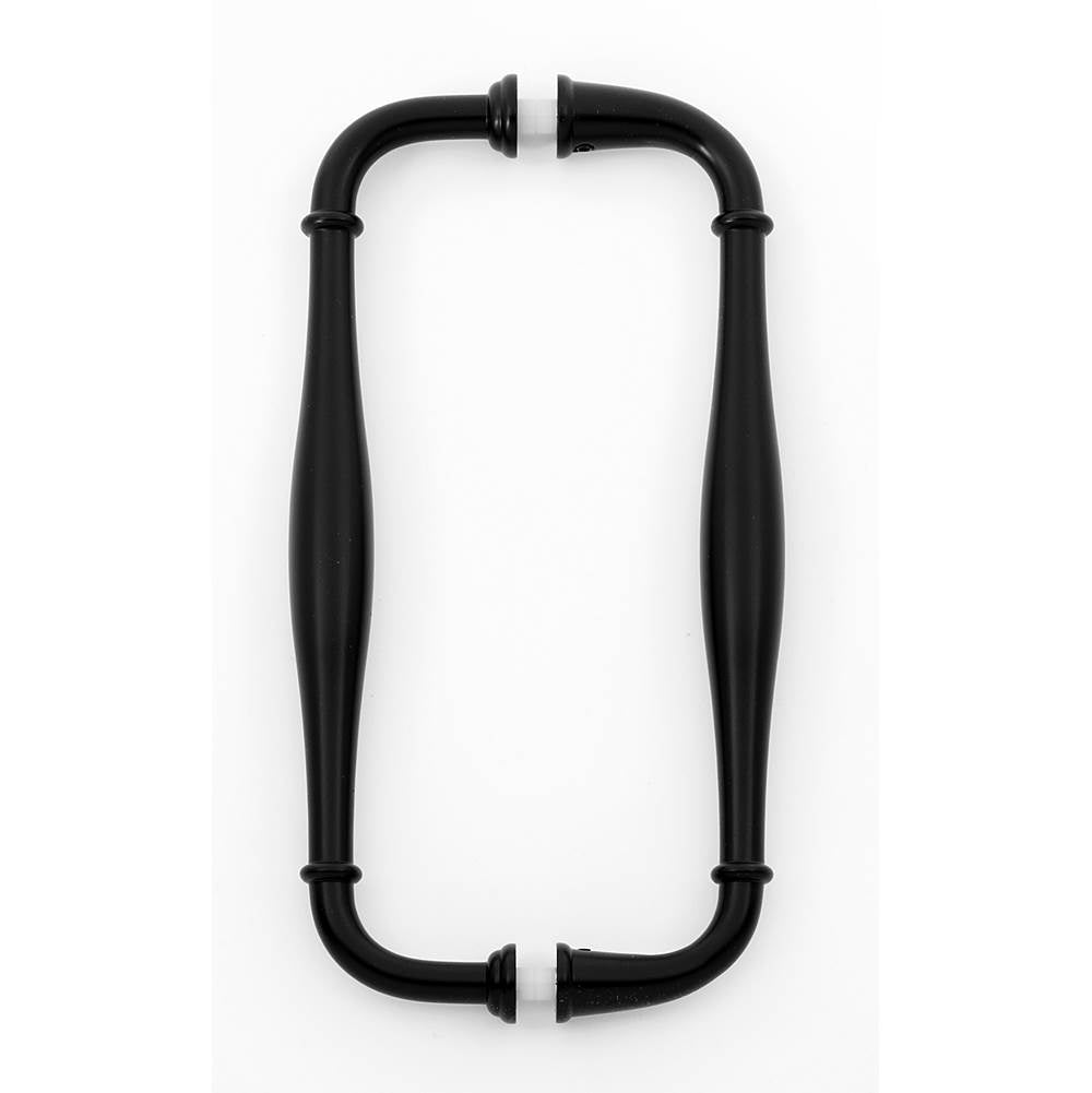 Alno - 8'' Back To Back Glass Door Pull - Matte Black