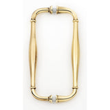 Alno - 8'' Back To Back Glass Door Pull - Polished Antique