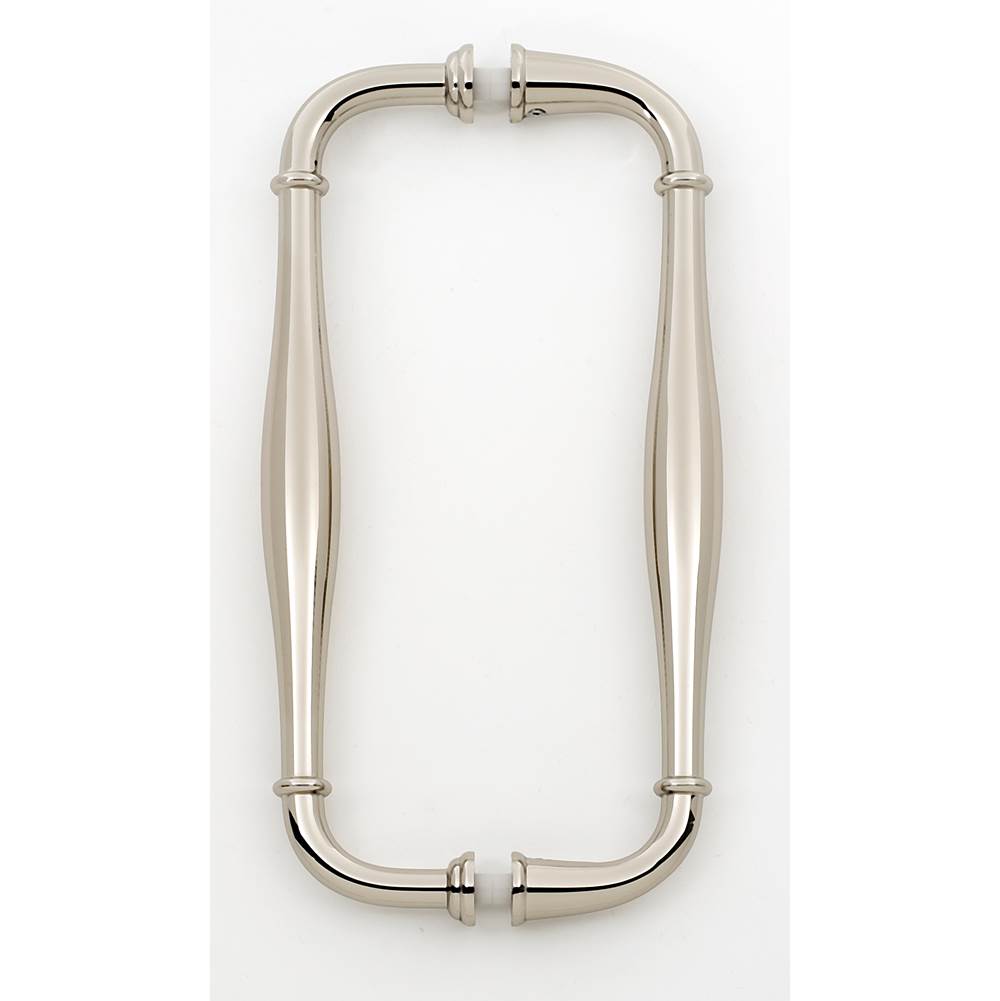 Alno - 8'' Back To Back Glass Door Pull - Polished Nickel