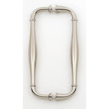 Alno - 8'' Back To Back Glass Door Pull - Polished Nickel