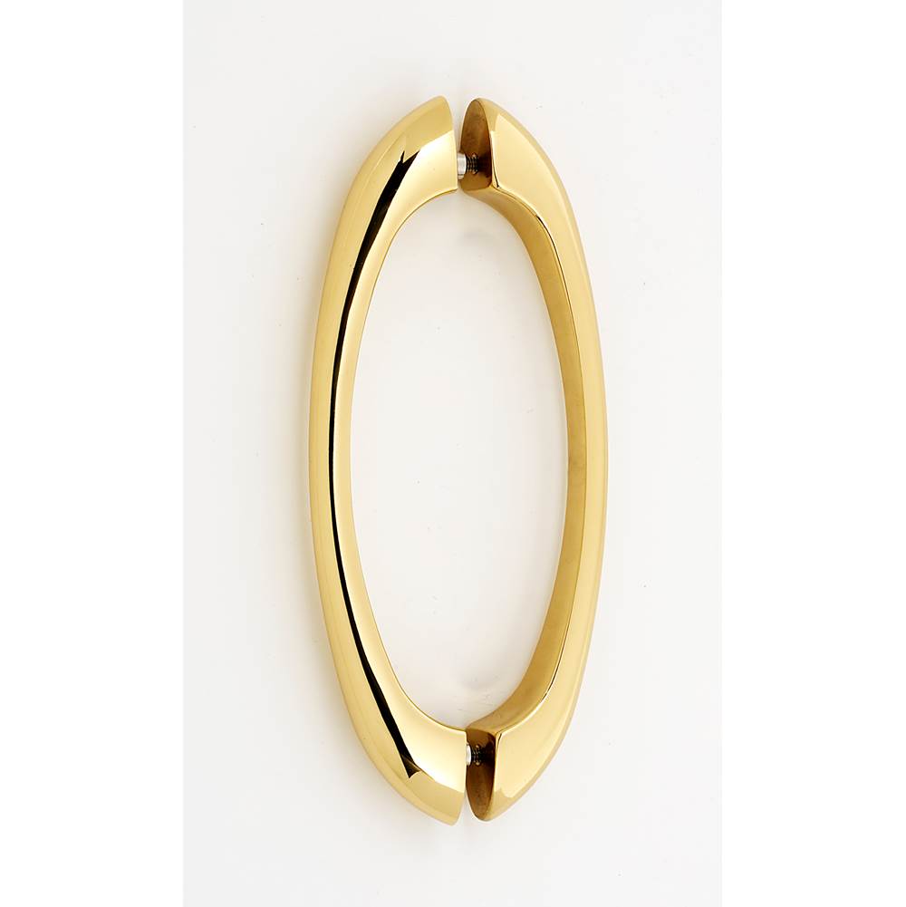 Alno - 6'' Back To Back Glass Door Pull - Unlacquered Brass