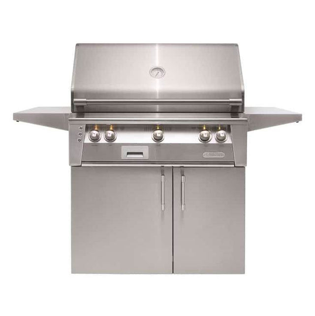 Alfresco - 36'' Standard Grill w/ Cart - Jet Black-Matte - Jet Black-Matte