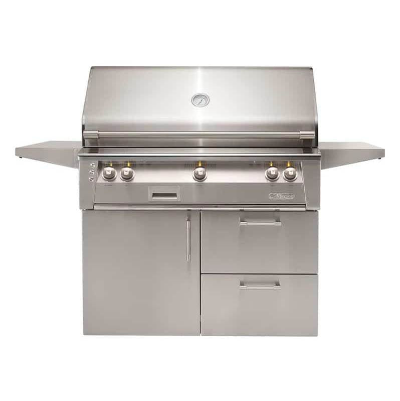 Alfresco - 42'' Sear Zone Grill w/ Cart - Jet Black-Matte - Jet Black-Matte