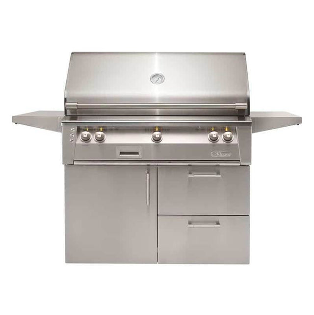 Alfresco - 42'' Sear Zone Grill w/ Cart - Jet Black-Matte - Jet Black-Matte