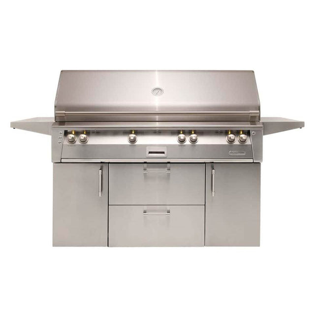Alfresco - 56'' Standard All Grill w/ Cart - Jet Black-Matte - Jet Black-Matte