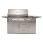 Alfresco - 56'' Sear Zone Grill On Refrigerated Base Dbl Side Burner  - Jet Black-Matte - Jet Black-Matte