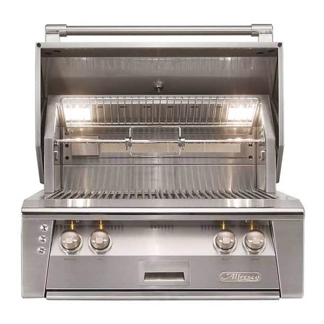 Alfresco - 30'' Standard Grill Built-In - Jet Black-Matte - Jet Black-Matte