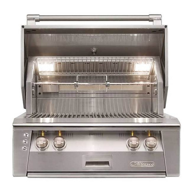 Alfresco - 30'' Standard Grill Built-In - Jet Black-Matte - Jet Black-Matte