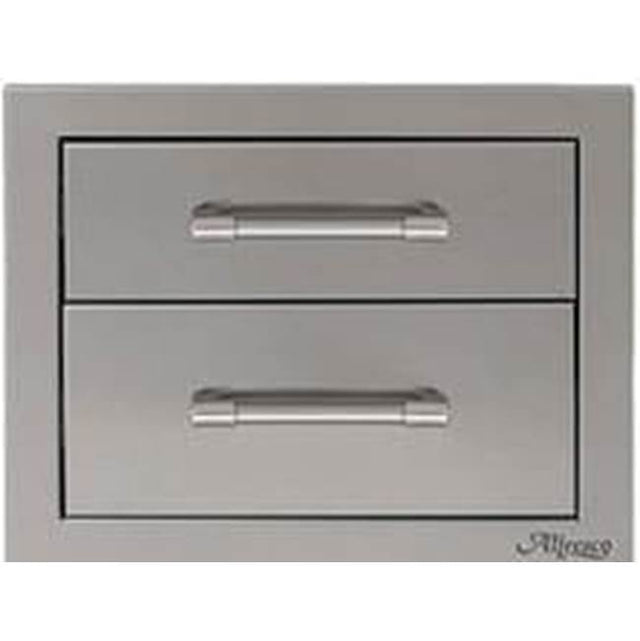 Alfresco - 17'' Two Tier Storage Drawers - Jet Black-Matte - Jet Black-Matte