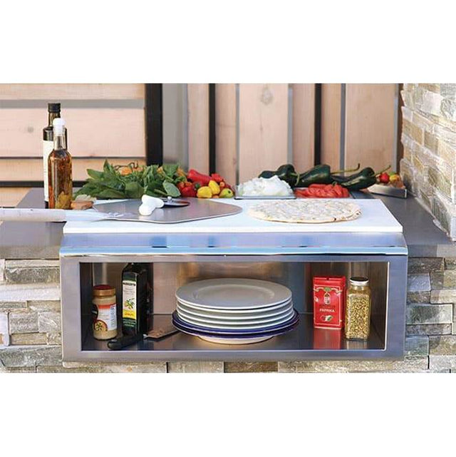 Alfresco - 30'' Plate & Garnish Rail w/ Food Pans