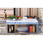 Alfresco - 30'' Plate & Garnish Rail w/ Food Pans