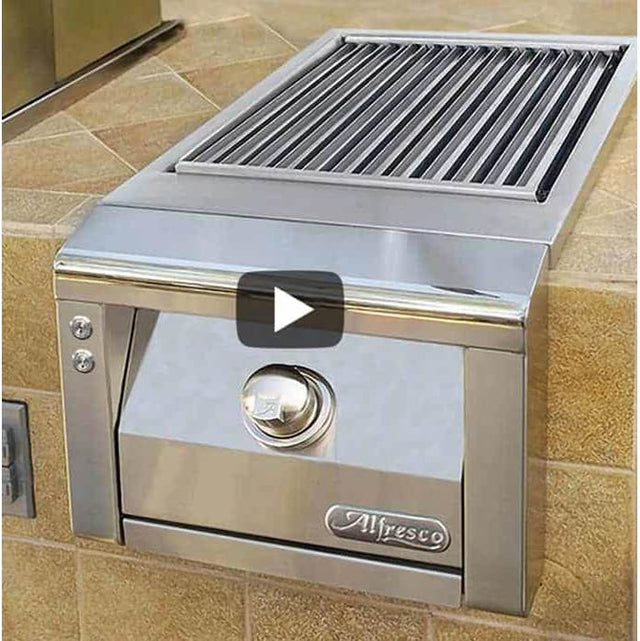 Alfresco - Sear Zone Side Burner - Jet Black-Matte - Jet Black-Matte