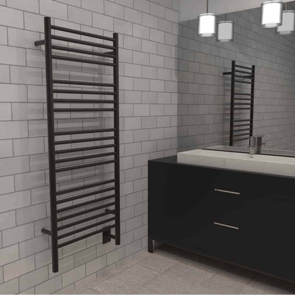Jeeves Model D Straight 12'' Wide 20 Bar Hardwired Towel Warmer in White