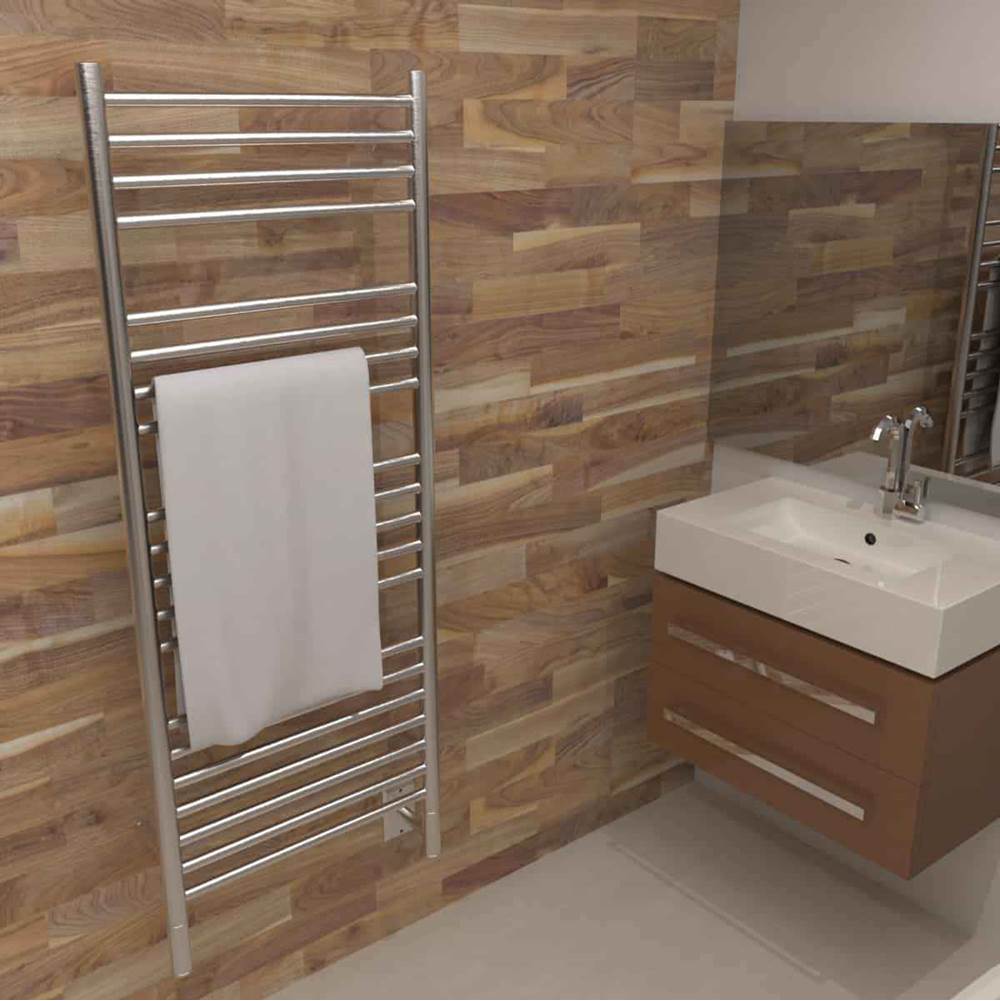 Jeeves Model D Straight 12'' Wide 20 Bar Hardwired Towel Warmer in Matte Black