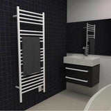 Jeeves Model D Straight 12'' Wide 20 Bar Hardwired Towel Warmer in White