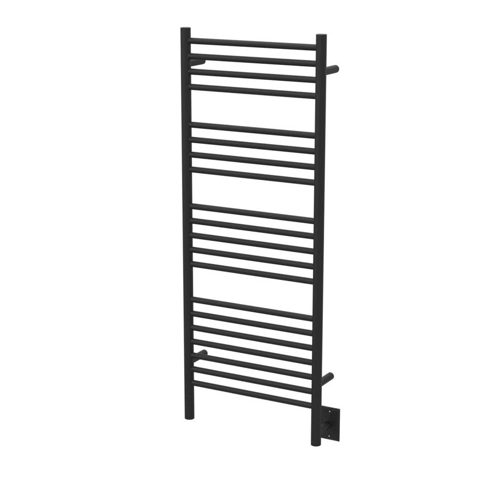 Amba Products - Jeeves Model D Straight 12'' Wide 20 Bar Hardwired Towel Warmer in Matte Black