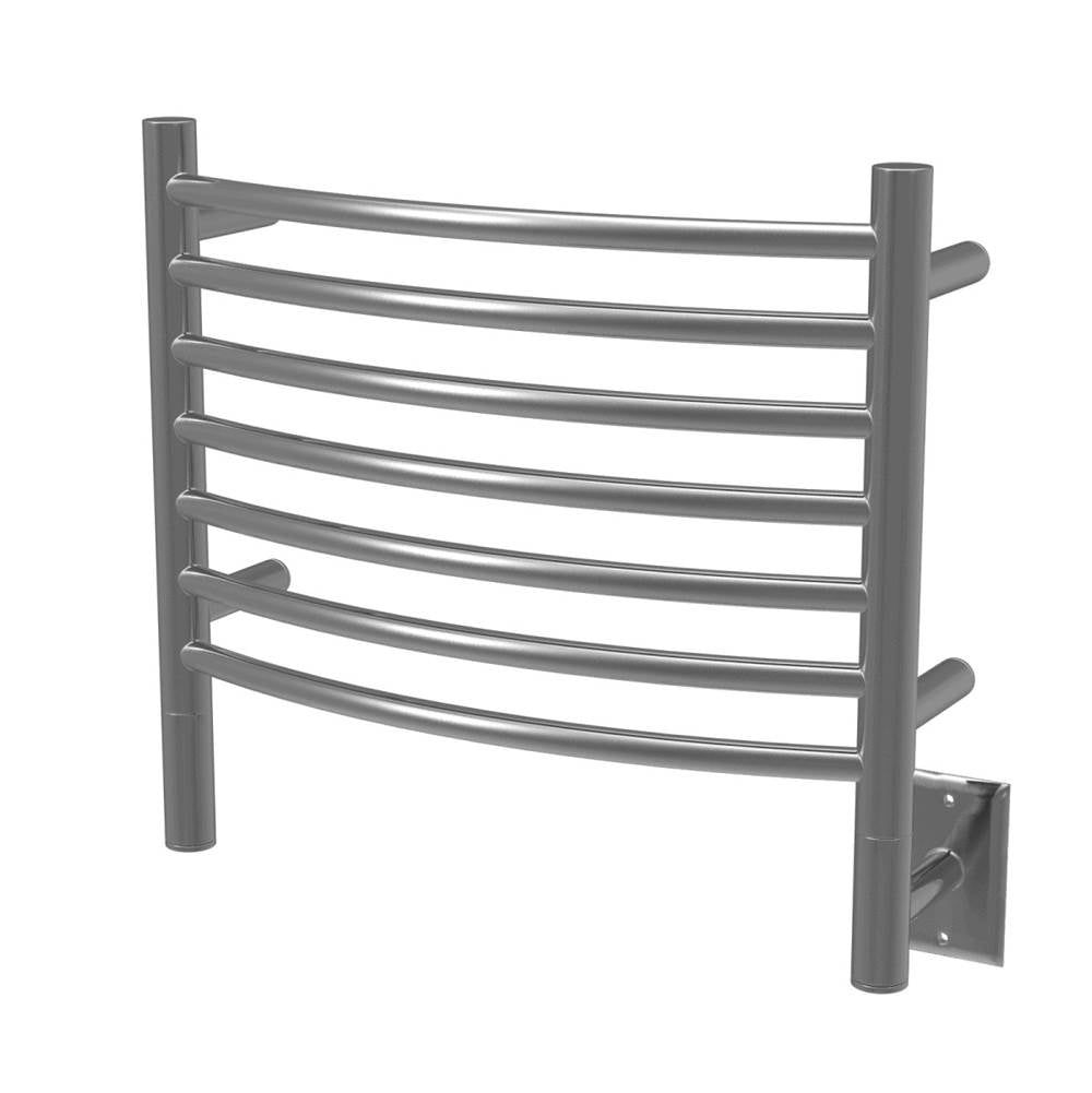Amba Products - Jeeves Model H Curved 24'' Wide 7 Bar Hardwired Towel Warmer In Brushed