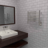 Jeeves Model H Curved 24'' Wide 7 Bar Hardwired Towel Warmer in Matte Black