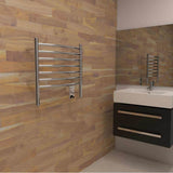 Jeeves Model H Curved 24'' Wide 7 Bar Hardwired Towel Warmer in Matte Black