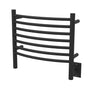 Amba Products - Jeeves Model H Curved 24'' Wide 7 Bar Hardwired Towel Warmer in Matte Black