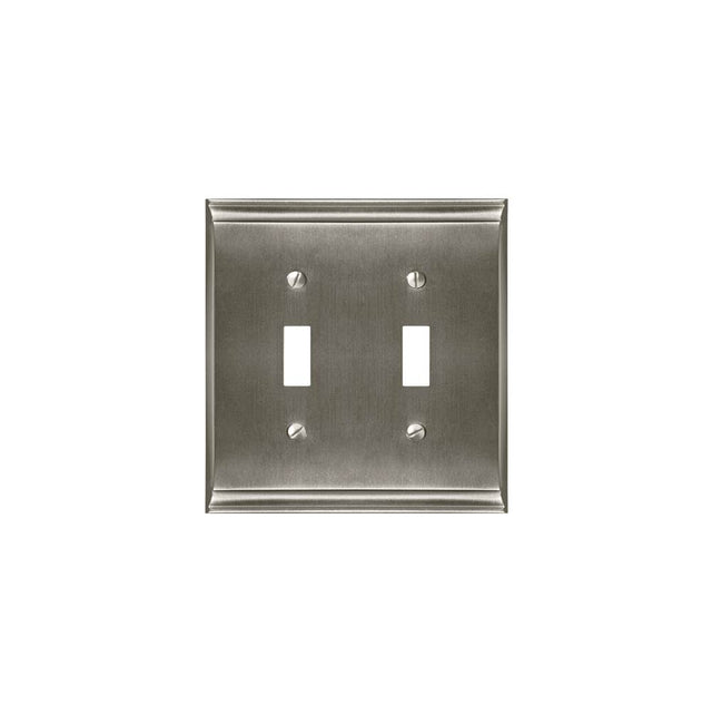 Amerock - WALLPLATE-CANDLER-2 TOGGLE-G10 - Satin Nickel