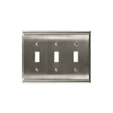 Amerock - WALLPLATE-CANDLER-3 TOGGLE-G10 - Satin Nickel