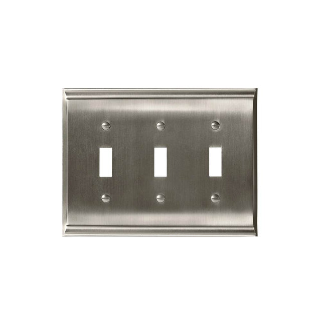Amerock - WALLPLATE-CANDLER-3 TOGGLE-G10 - Satin Nickel