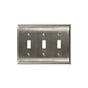 Amerock - WALLPLATE-CANDLER-3 TOGGLE-G10 - Satin Nickel
