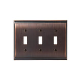 Amerock - SWITCHPLATE-CANDLER-3 TOGGLE-ORB - Oil Rubbed Bronze